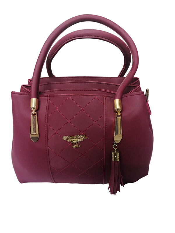 Elegant Quilted Beige Handbag for Women – Premium PU Leather Tote with 3 Zipper Compartments