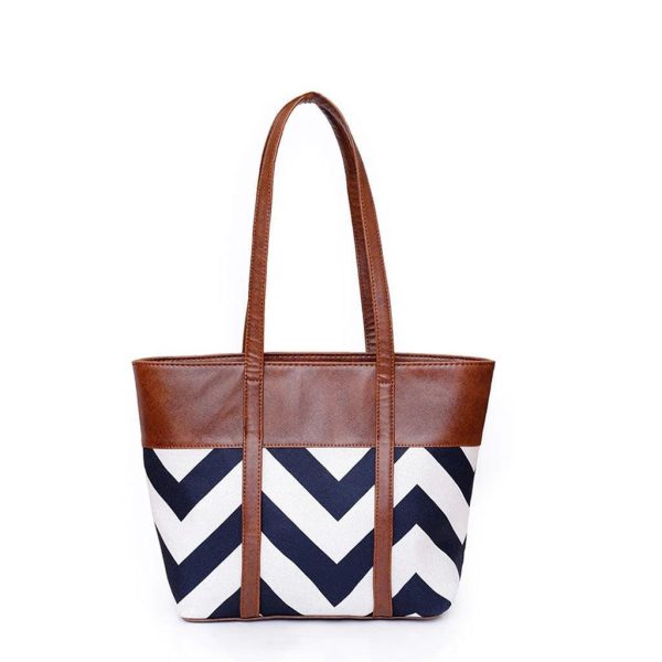 Leather Printed Tote Bag